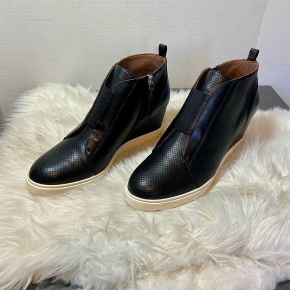 LINEA PAOLO FELICIA leather wedge sneakers - Picture 3 of 9